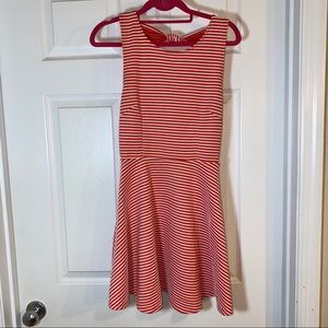 Coral with white stripe Gianna Bini dress!